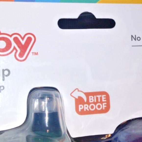 NUBY EASY GRIP SOFT SPOUT CUPS 10 OZ BPA FREE 6+ MONTHS BITE PROOF NO SPILL 2 PC - Picture 3 of 7